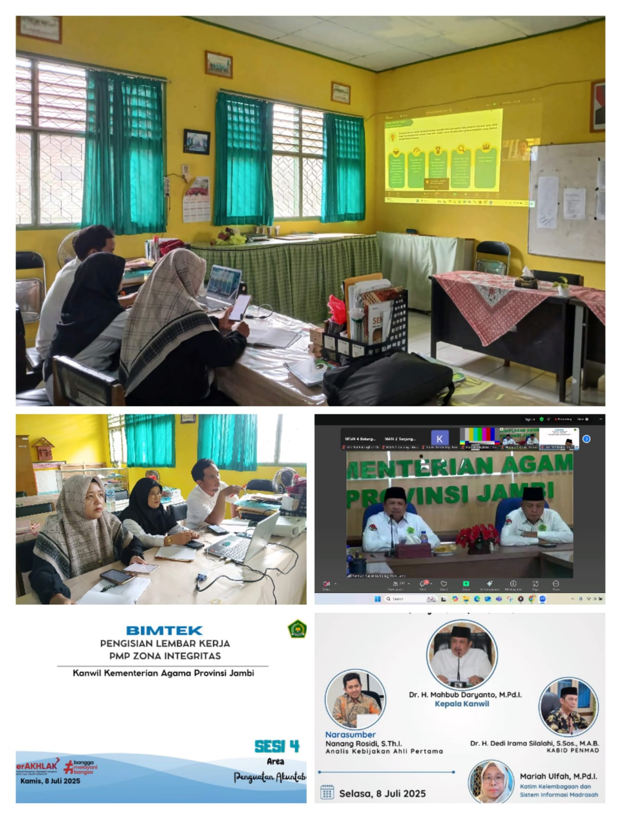 MTsN 4 Batanghari Mengikuti Zoom Meeting Zona Integritas, Fokus pada Penguatan Akuntabilitas.