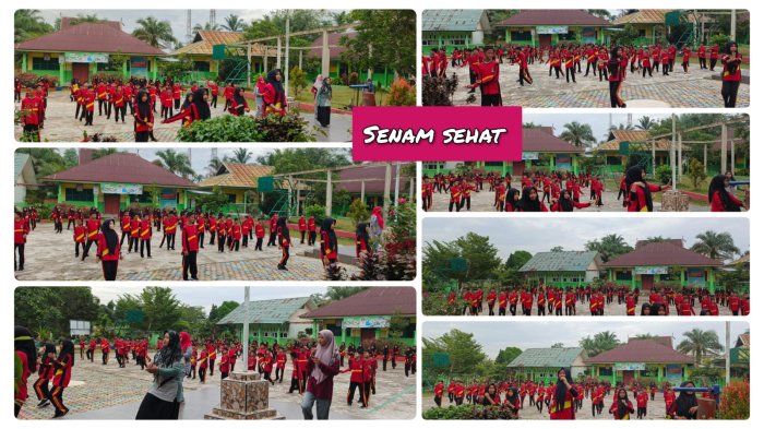 Segar dan Ceria, Siswa MTsN 4 Batang Hari Awali Hari dengan Senam Pagi Bersama