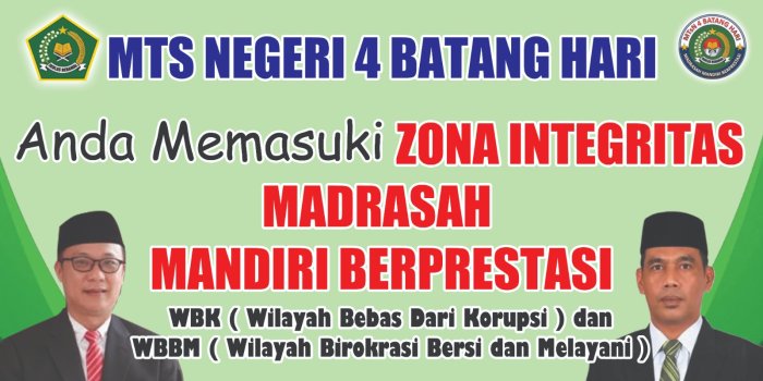 MTs Negeri 4 Batang Hari Canangkan Zona Integritas Menuju Madrasah Mandiri Berprestasi