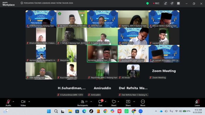 Dukung Sukses Lebaran Yatim dan Disabilitas 2026, Kepala MTsN 4 Batang Hari Hadir Rapat Zoom Kemenag Batang Hari. Dukung Sukses Lebaran Yatim dan Disabilitas 2026, Kepala MTsN 4 Batang Hari Hadir Rapat Zoom Kemenag Batang Hari.