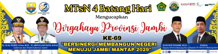 MTsN 4 Batang Hari Ucapkan Dirgahayu Provinsi Jambi ke-69