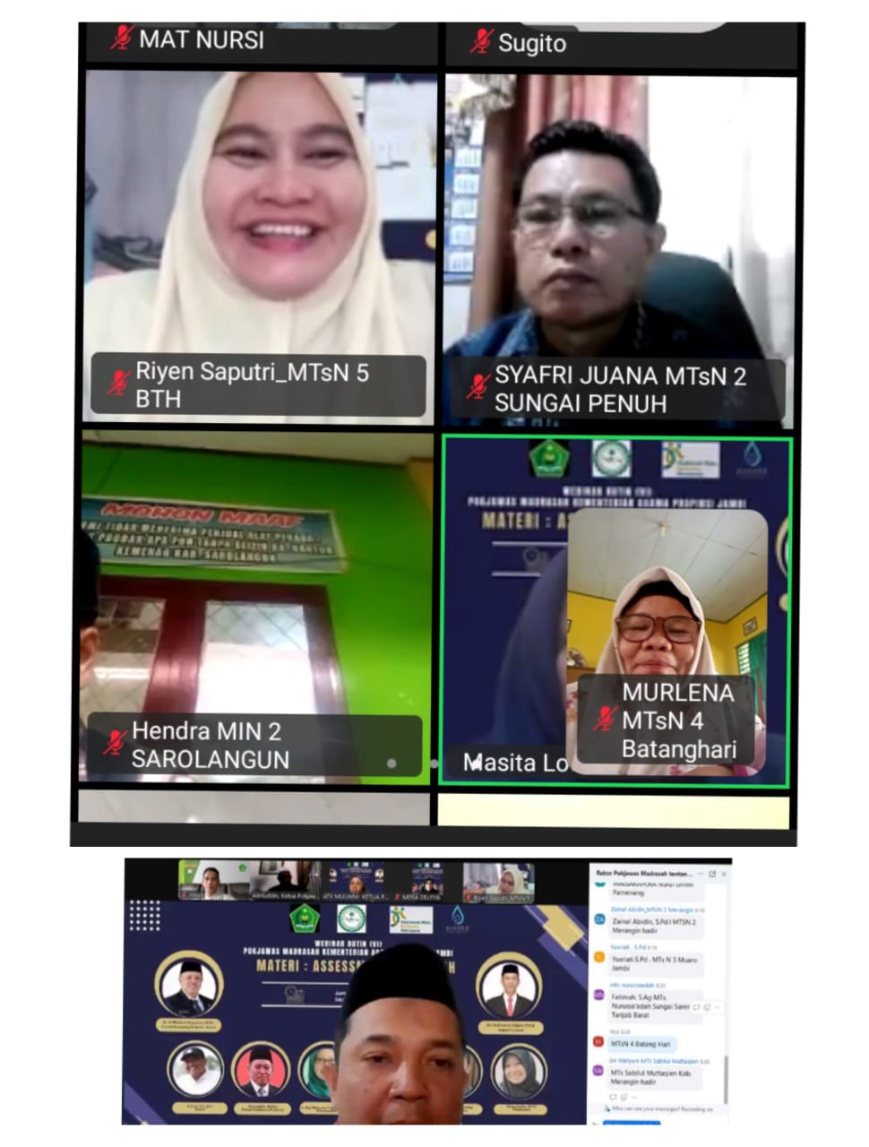 Guru MTsN 4 Batanghari Mengikuti Zoom Meeting, Meningkatkan Pemahaman tentang Assessment Madrasah