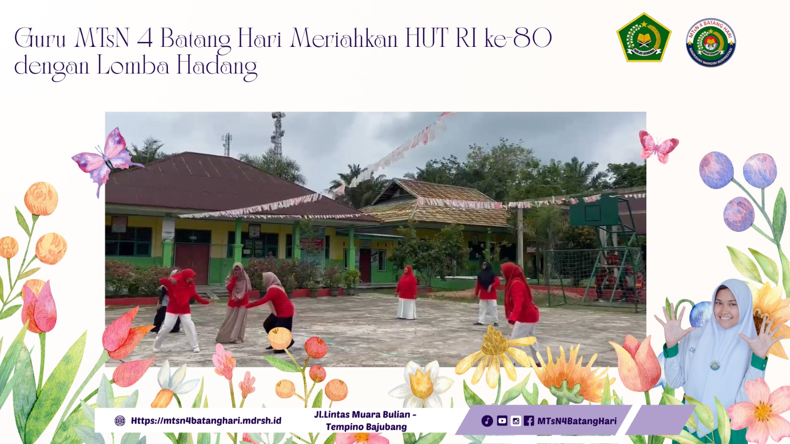 Guru MTsN 4 Batang Hari Meriahkan HUT RI ke-80 dengan Lomba Hadang  