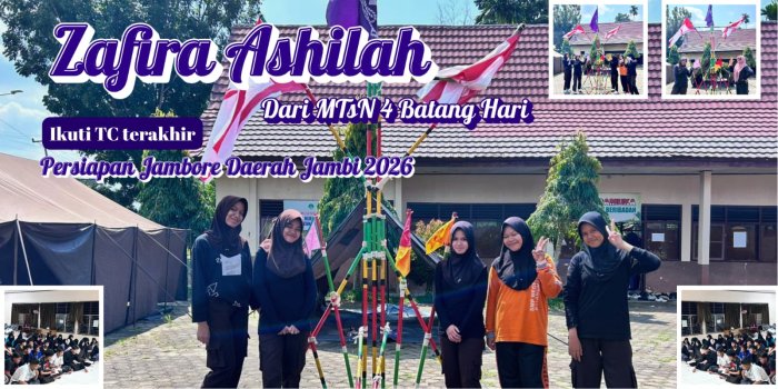 Zafira Ashilah dari MTsN 4 Batang Hari Ikuti TC Terakhir Persiapan Jambore Daerah Jambi 2026