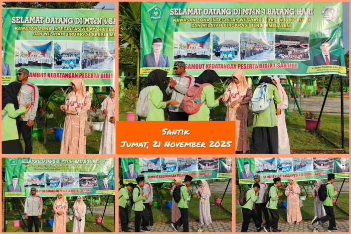 Jumat yang Cerah di MTsN 4 Batanghari Diawali Sopan Santun Jumat yang Cerah di MTsN 4 Batanghari Diawali Sopan Santun