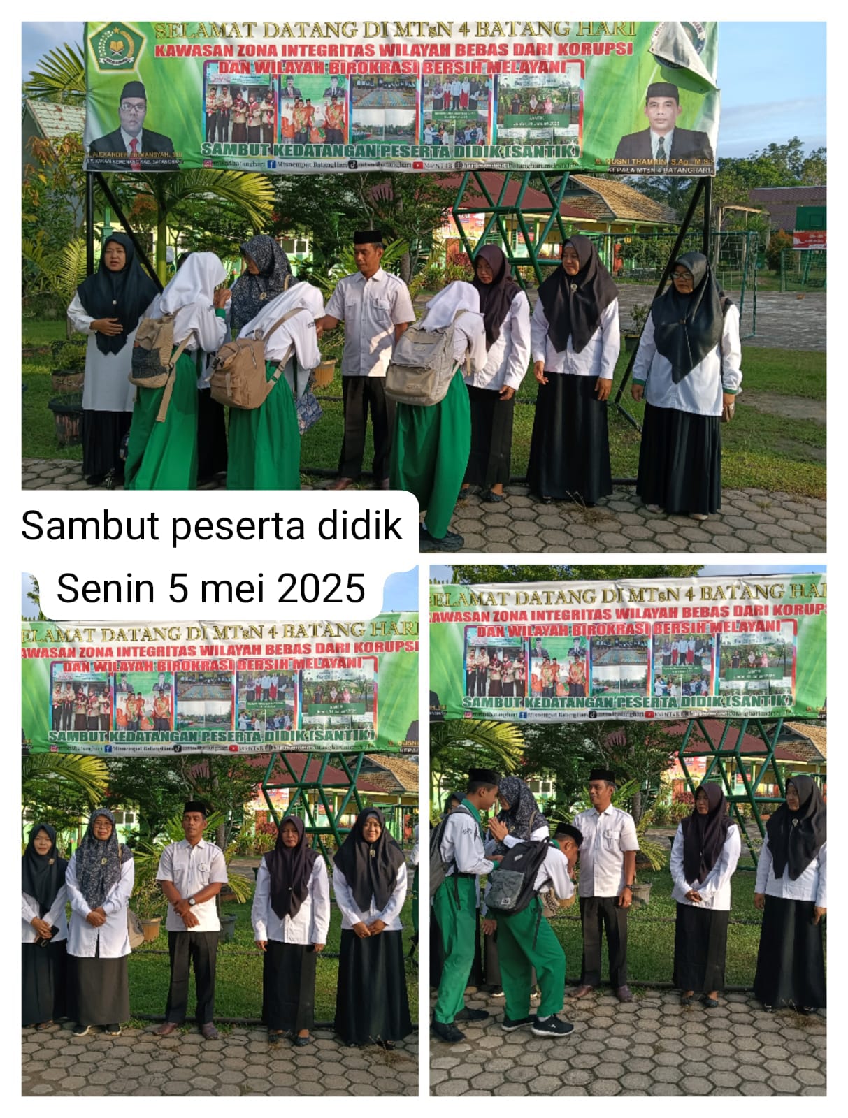 Awal Pekan yang Cerah, Sambut Kehadiran Siswa Dengan Ramah.