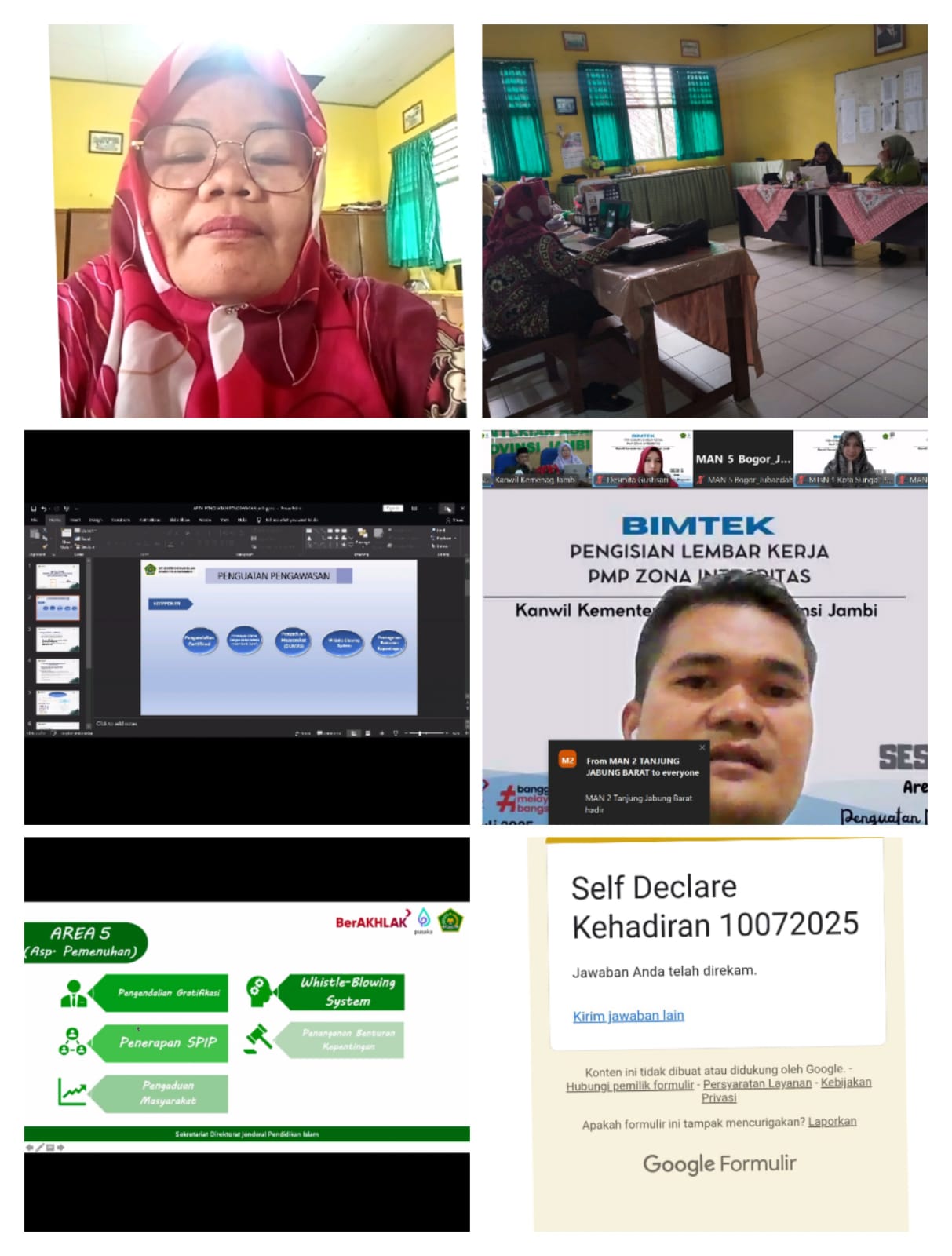 GTK MTsN 4 Batanghari Mengikuti Zoom Meeting ZI, area 5 Penguatan Pengawasan. GTK MTsN 4 Batanghari Mengikuti Zoom Meeting ZI, area 5 Penguatan Pengawasan.