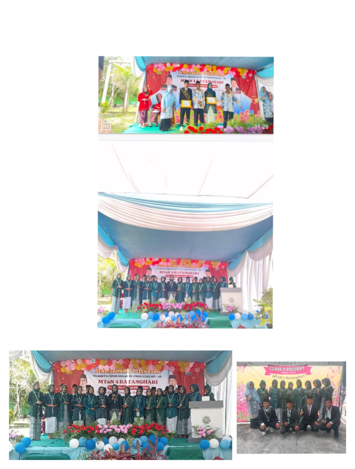 Pelepasan Siswa Kelas IX, Sebuah Perjalanan Baru Bagi Siswa MTsN 4 Batanghari