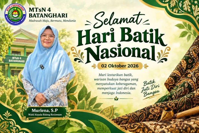 Merawat Warisan, Menjaga Identitas MTsN 4 Batanghari Peringati Hari Batik Nasional