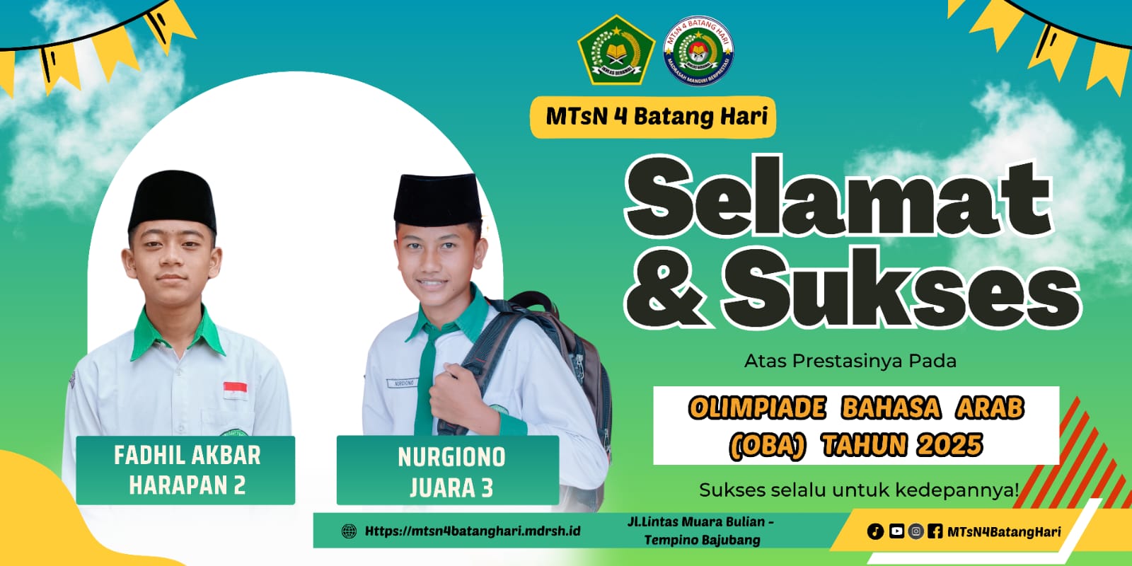 MTsN 4 Batanghari Raih Juara Olimpiade Bahasa Arab, Selamat kepada Siswa Berprestasi!