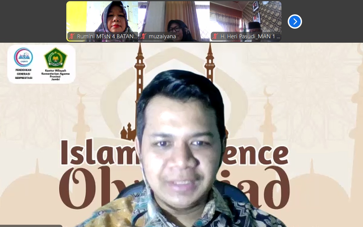 MTsN 4 Batang Hari Mengikuti Zoom Meeting Sosialisasi ISO Islamic Science Olympiad