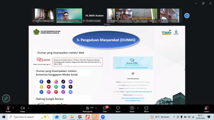 Semangat Reformasi Birokrasi, Kepala MTsN 4 Batang Hari Ikuti Bimtek ZI  2026
