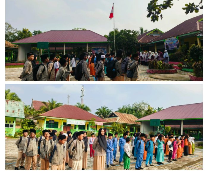 Wakasis  Pimpin Apel Pembukaan Tes Kemampuan Awal Calon Murid Baru