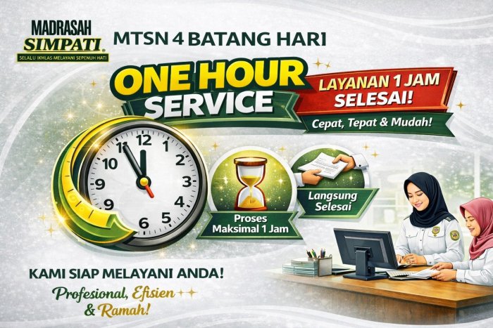Pelayanan Tanpa Menunggu: OHS MTsN 4 Batang Hari Jadikan Administrasi Lebih Mudah