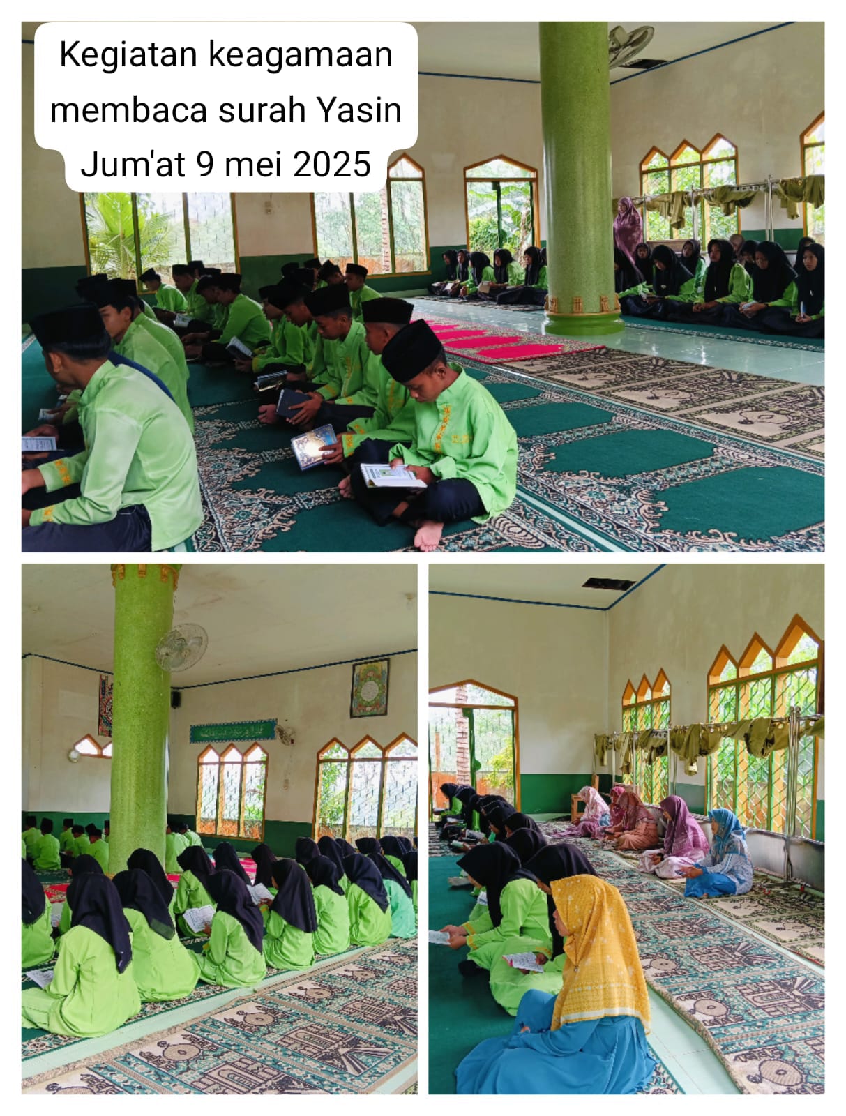 MTsN 4 Batanghari Mengadakan Kegiatan Membaca Yasin bersama, Siswa dan GTK Meningkatkan Iman dan Amal.