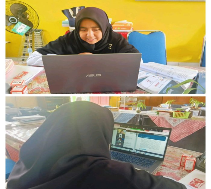 Tetap Produktif dan semangat ,Guru MTsN 4 Batang Hari melaksanakan Pembelajaran Jarak Jauh