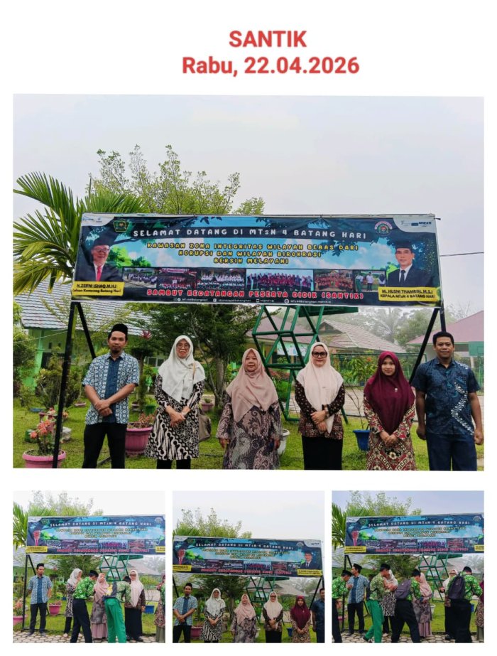 Suasana Mendung Tak Surutkan Semangat, MTsN 4 Batang Hari Sambut Peserta Didik dengan Hangat