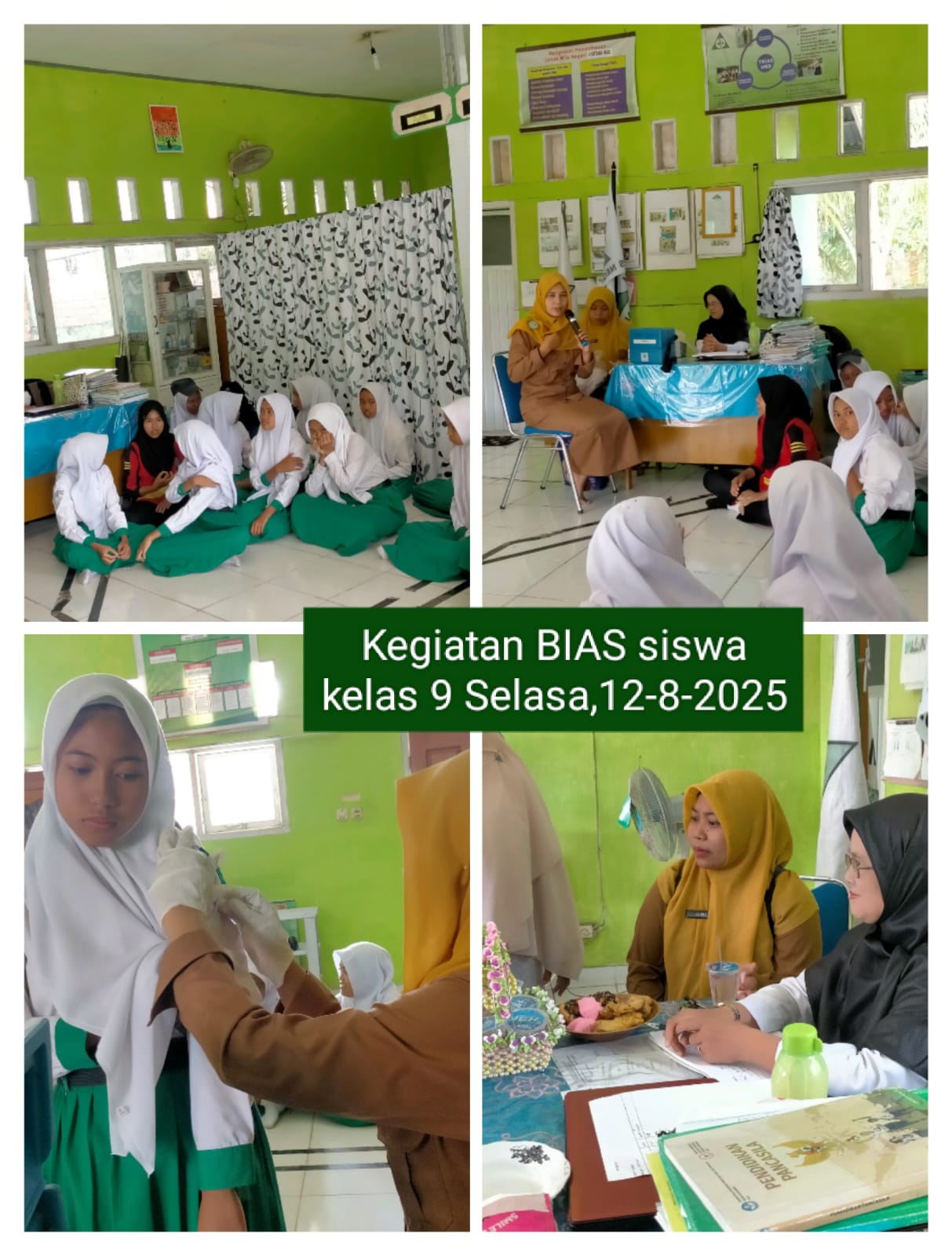 Puskesmas Pembantu Bajubang Sajikan Layanan Vaksinasi HPV untuk Siswi MTsN 4 Batang Hari