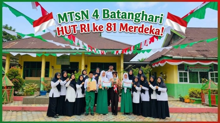 Semangat Merdeka, Semangat Juara! MTsN 4 Batanghari Apresiasi Para Pemenang Lomba HUT RI ke-81