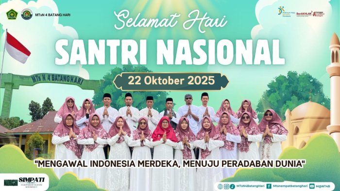 MTsN 4 Batanghari Mengucapkan Selamat Hari Santri Nasional 2025