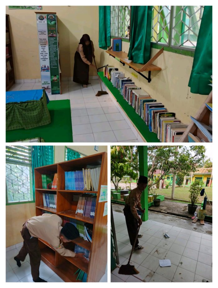 Kelas 9B Laksanakan Piket Perpustakaan, Jaga Kebersihan dan Kerapian dengan Semangat