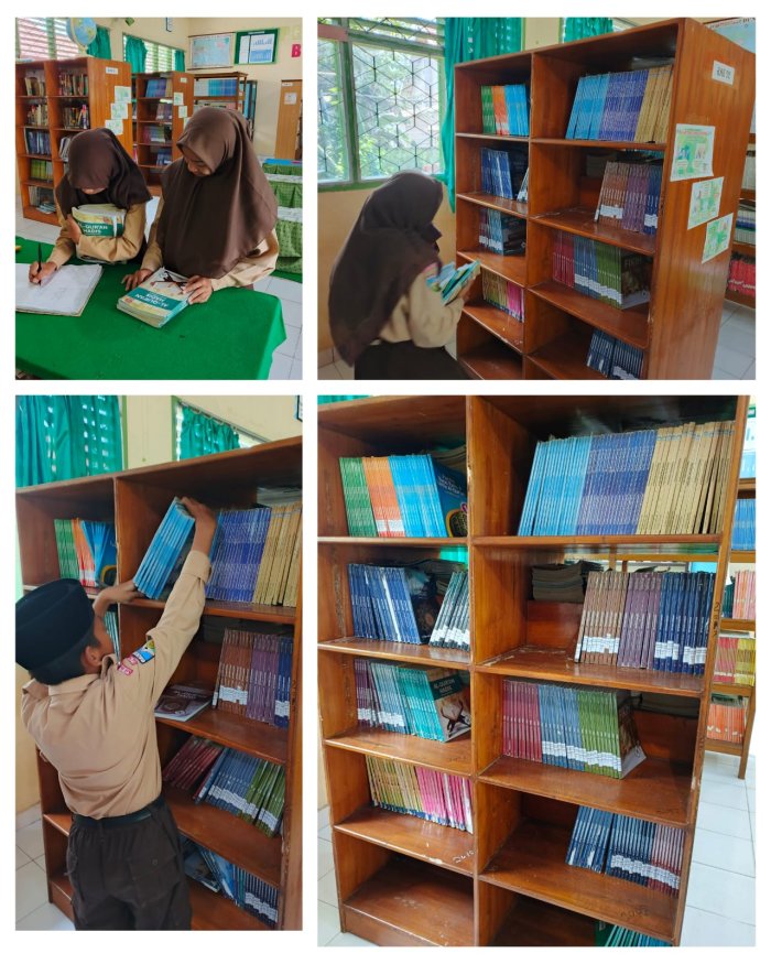 Pengembalian Buku Pelajaran Secara Tertib, Perpustakaan Bahrul Ulum MTsN 4 Batanghari Selalu Rapi dan Nyaman
