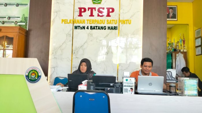 Wajah Baru PTSP MTsN 4 Batang Hari, Semangat Baru untuk Pelayanan Prima