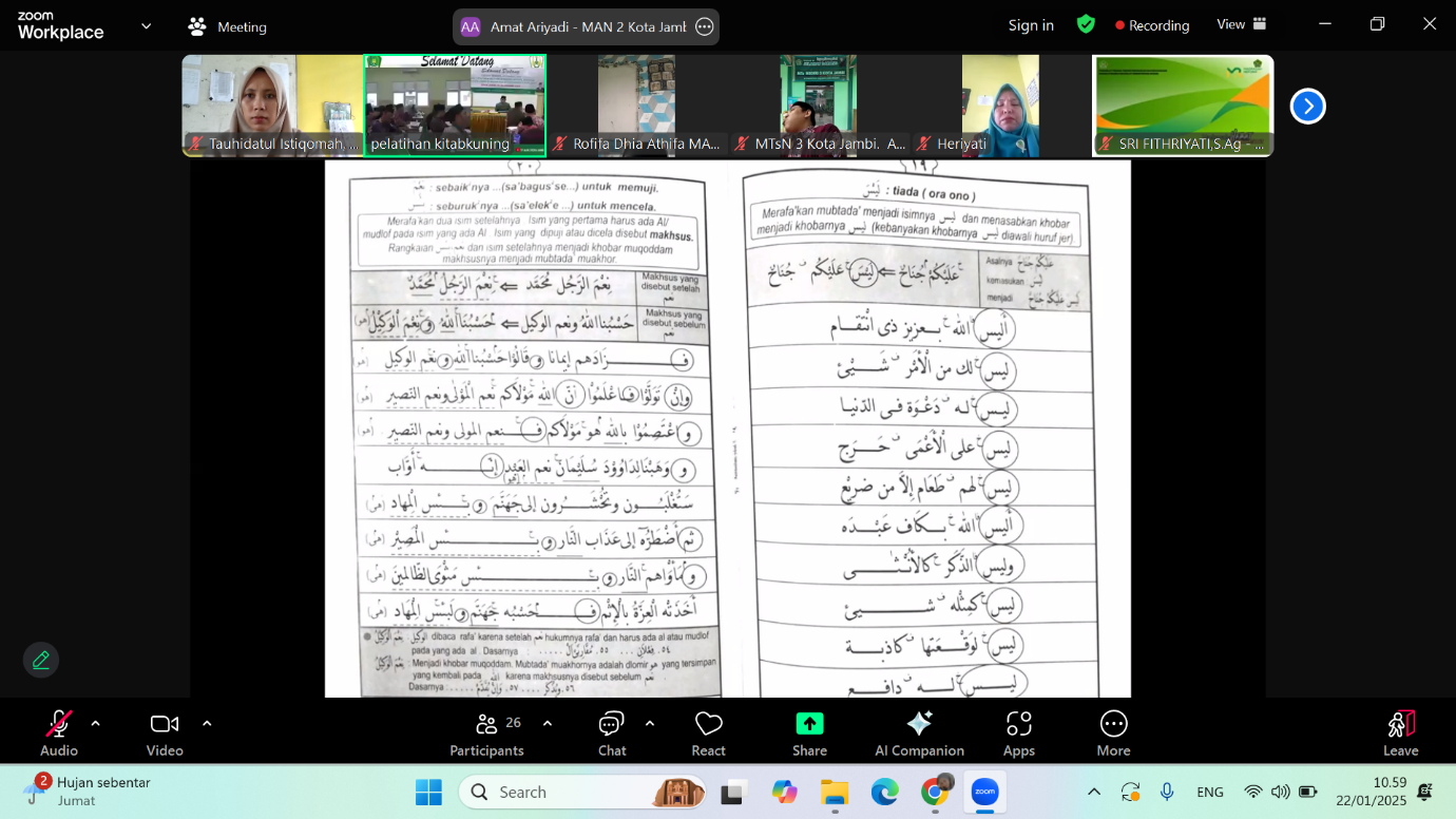 ANTUSIAS MTSN 4 BATANG HARI IKUTI PELATIHAN KITAB KUNING HARI KETIGA ANTUSIAS MTSN 4 BATANG HARI IKUTI PELATIHAN KITAB KUNING HARI KETIGA