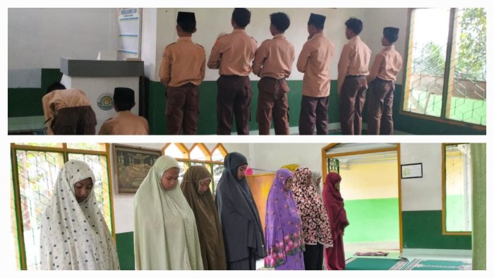 Langkah Awal Penuh Berkah, Siswa kelas 8 MTsN 4 Batang Hari Istiqamah Sholat Dhuha