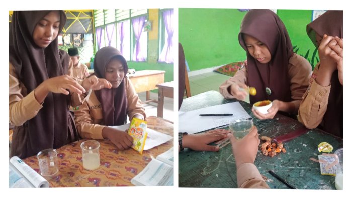 Siswa Kelas 9A Laksanakan Praktikum Pengujian Asam dan Basa Siswa Kelas 9A Laksanakan Praktikum Pengujian Asam dan Basa