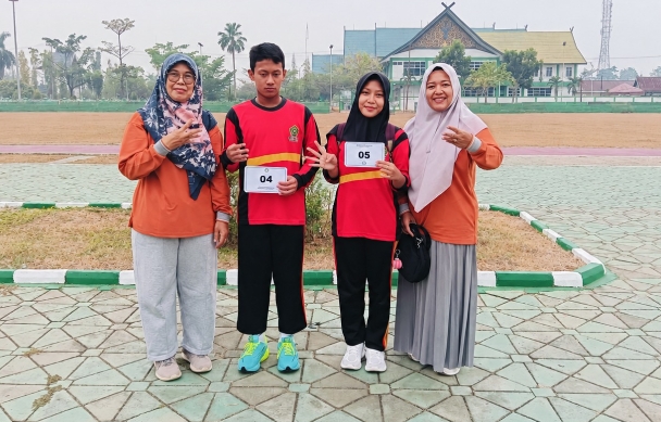 Asah Bakat Atletik, Murid MTsN 4 Batang Hari Ikuti Kompetisi Lari 100 Meter