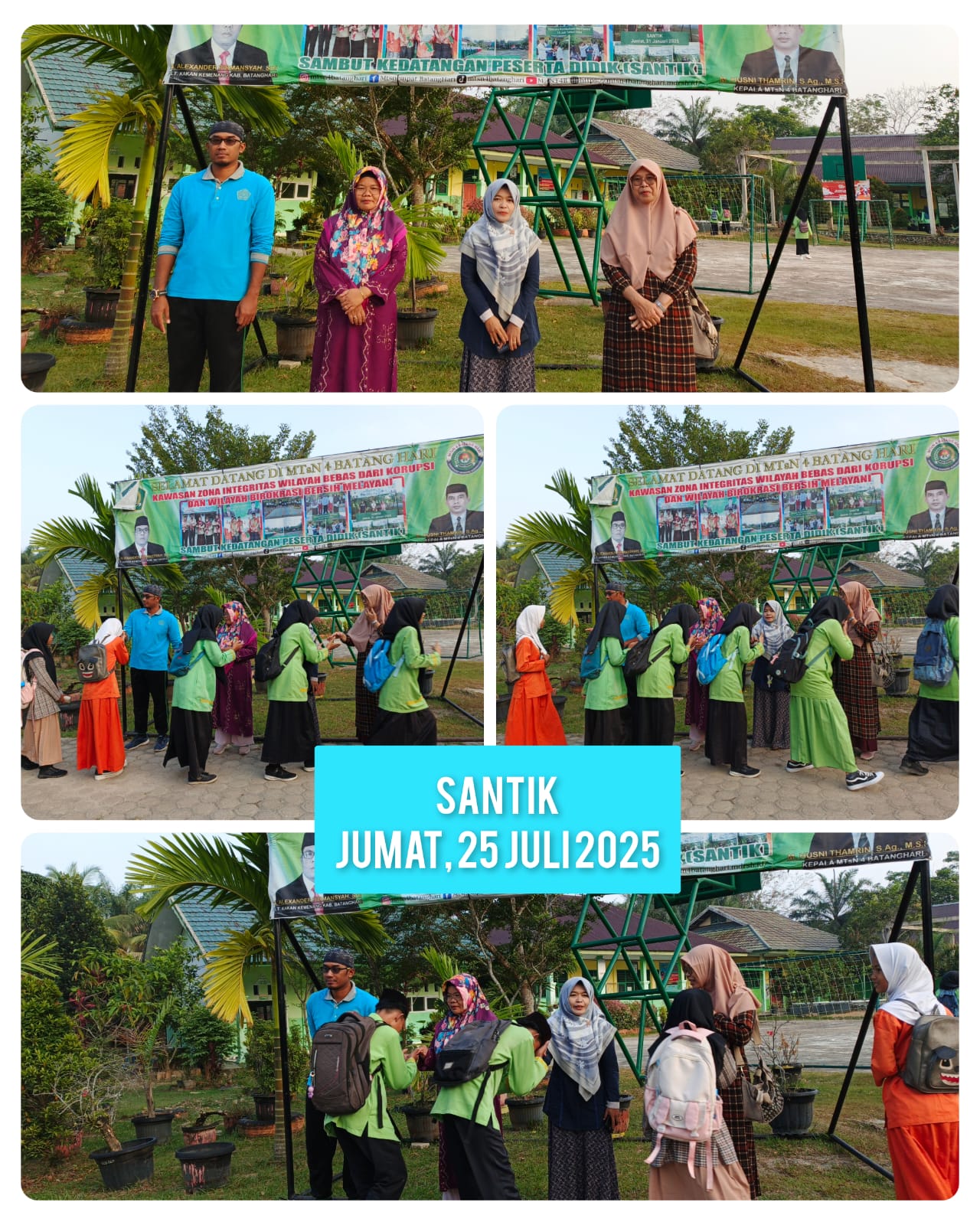 Jum'at Pagi yang Ceria MTsN 4 Batanghari Sambut Kehadiran Peserta Didik dengan Semangat