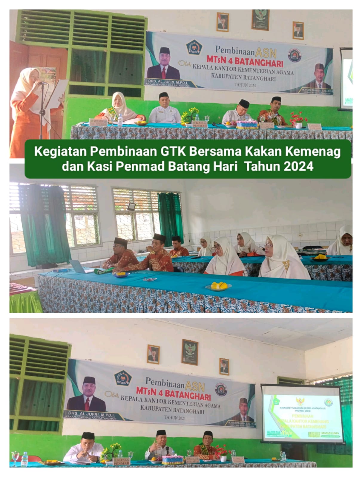 KAKAN KEMENAG BATANG HARI MEMINTA SEMANGAT DAN SELARAS MEMBANGUN MADRASAH