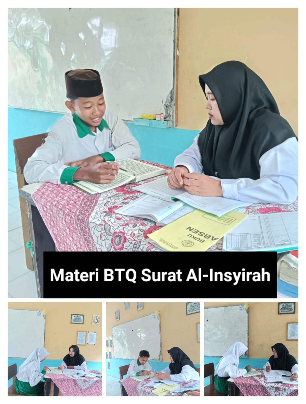 Ibu Hartatik Ajarkan BTQ di Kelas 8A, Fokus pada Surat Al-Insyirah Ibu Hartatik Ajarkan BTQ di Kelas 8A, Fokus pada Surat Al-Insyirah