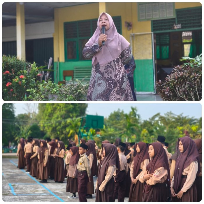 APEL PAGI MTsN 4 BATANGHARI BERLANGSUNG TERTIB, TANAMKAN DISIPLIN DAN SEMANGAT BELAJAR