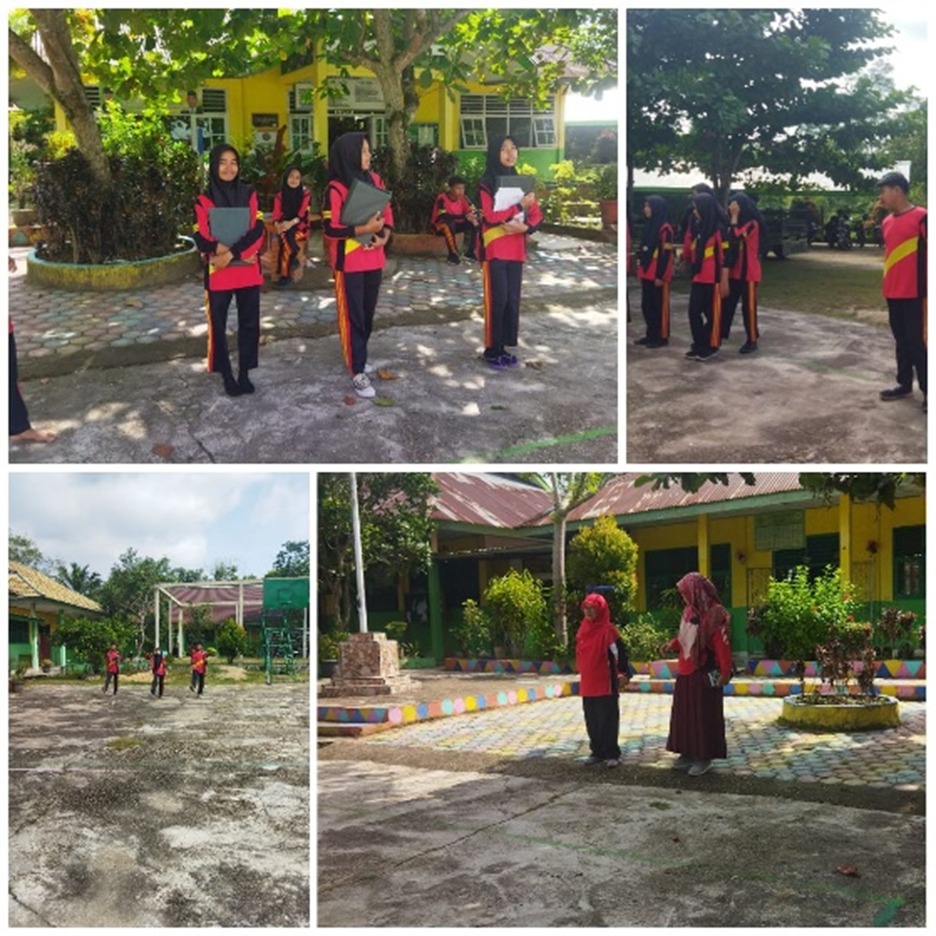 Latihan Upacara Bendera Merah Putih di MTsN 4 Batang Hari  
