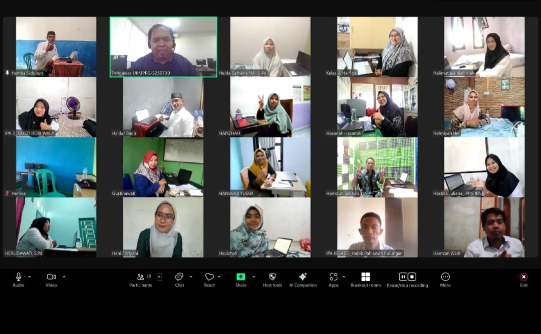 Guru IPA MTsN 4 Batang Hari Ikuti Uji Pengetahuan Diklat Sertifikasi Secara Daring