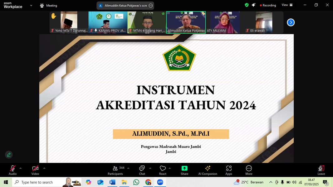 WEBINAR AKREDITASI MADRASAH WEBINAR AKREDITASI MADRASAH