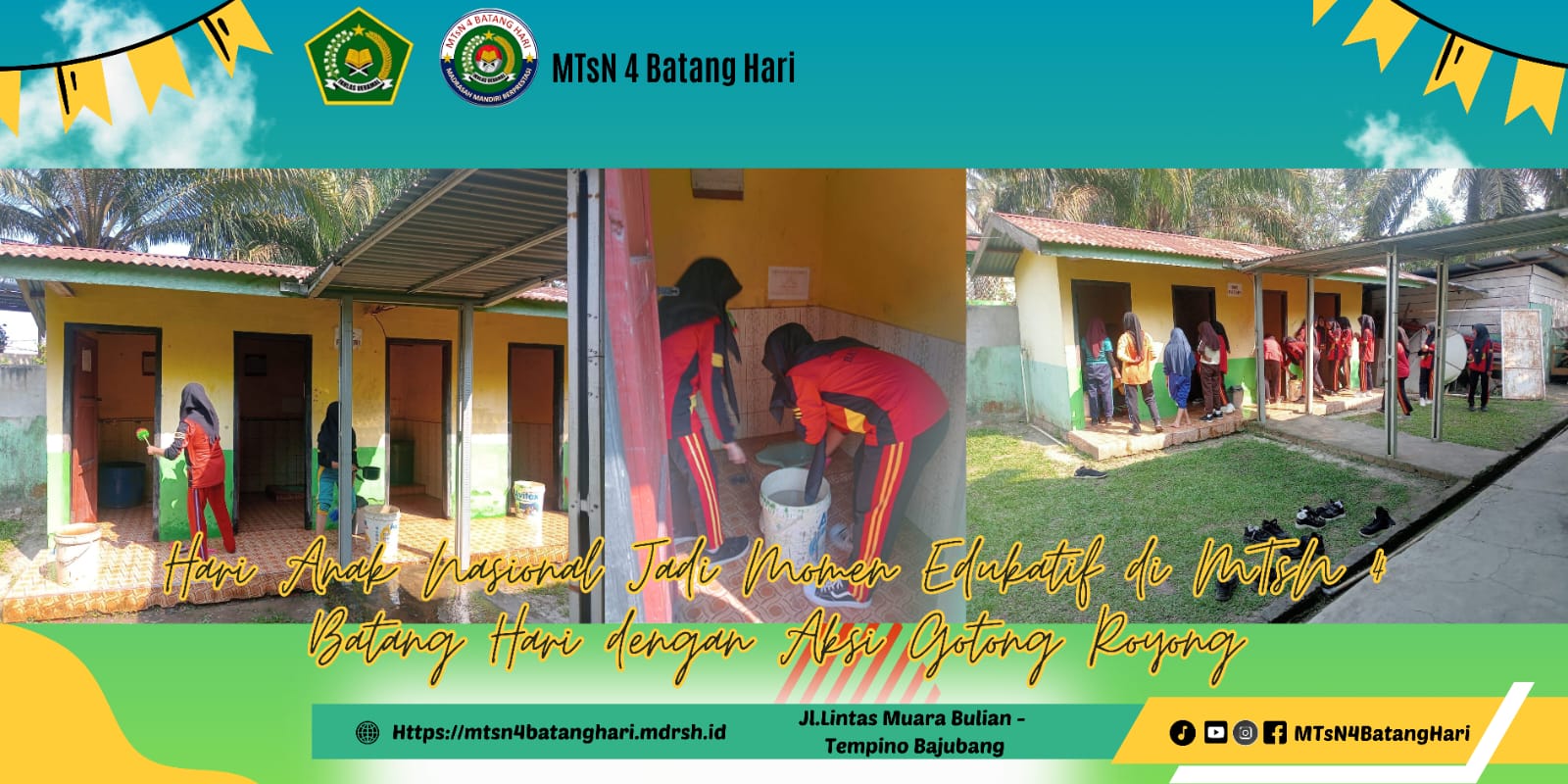 Hari Anak Nasional Jadi Momen Edukatif di MTsN 4 Batang Hari dengan Aksi Gotong Royong 