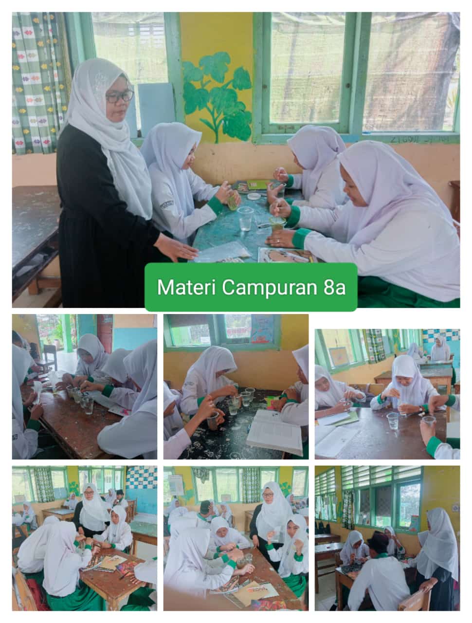 SEMANGATNYA 8A MENGIKUTI BELAJAR IPA MATERI CAMPURAN   