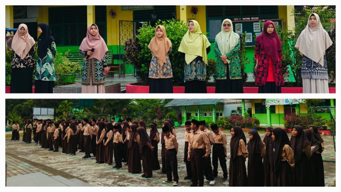 Apel Kedisiplinan MTsN 4 Batanghari, Guru Piket Selalu Kompak Apel Kedisiplinan MTsN 4 Batanghari, Guru Piket Selalu Kompak