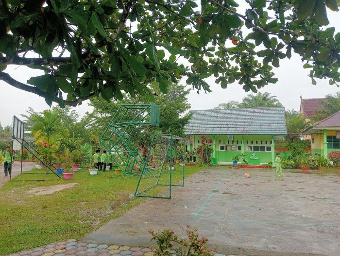 Lingkungan Asri MTSN 4 Batanghari Jadi Tempat Favorit Siswa Menghabiskan Waktu Istirahat