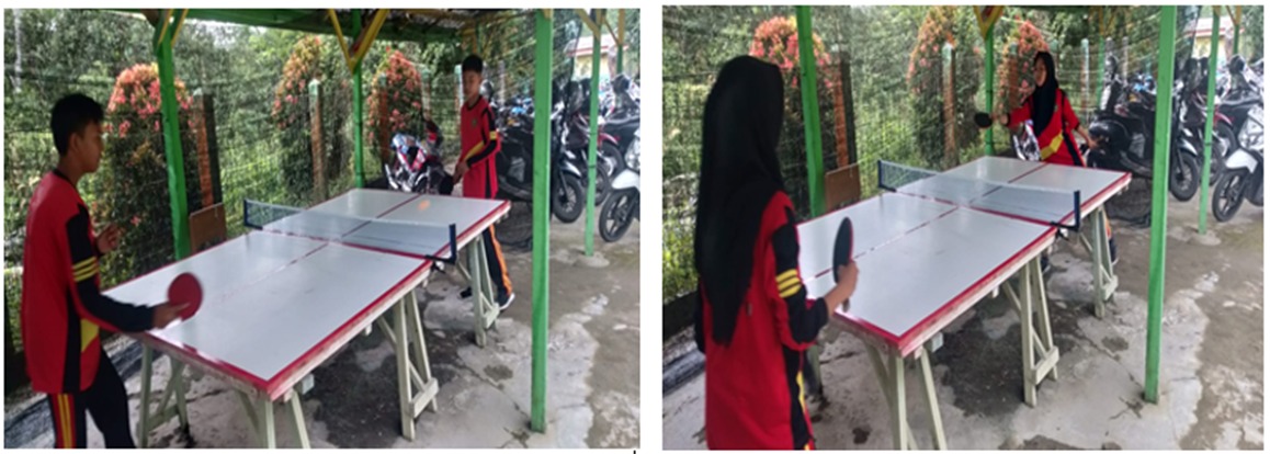 ANTUSIAS SISWA MENGIKUTI PENGEMBANGAN BAKAT DAN MINAT CABANG OLAH RAGA TENIS MEJA