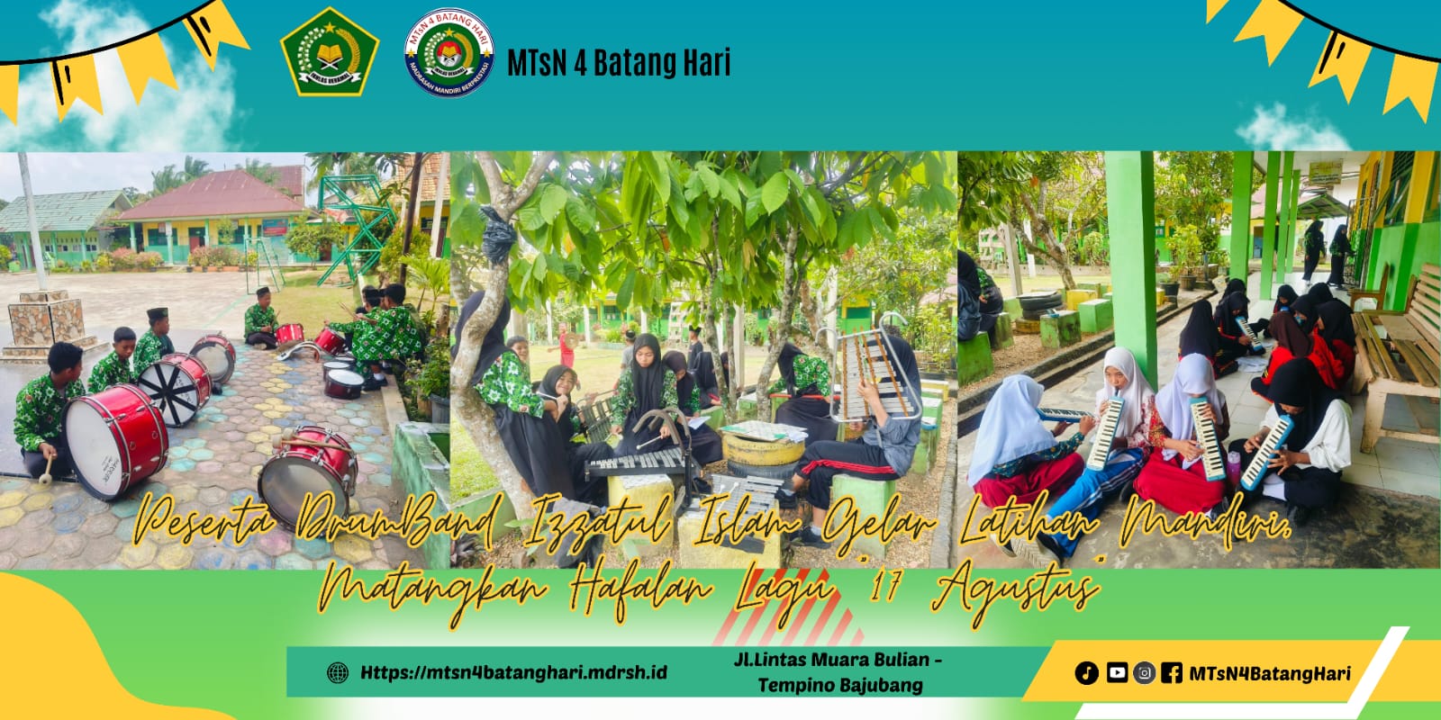 Peserta DrumBand Izzatul Islam Gelar Latihan Mandiri, Matangkan Hafalan Lagu 