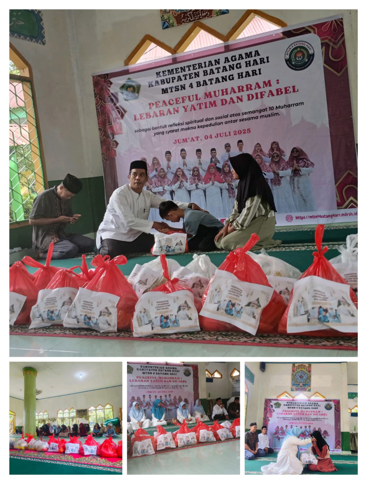 Lebaran Yatim dan Difabel MTsN 4 Batanghari dalam Rangka Peringatan 10 Muharram.