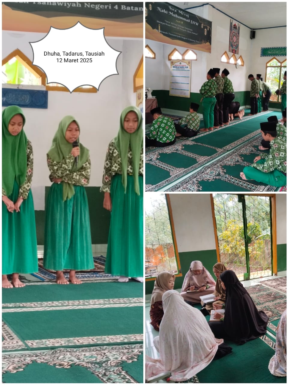 Siswa Kelas 9A Laksanakan Tausiyah Setelah Shalat Dhuha, Bahas Kewajiban Puasa di Bulan Ramadhan