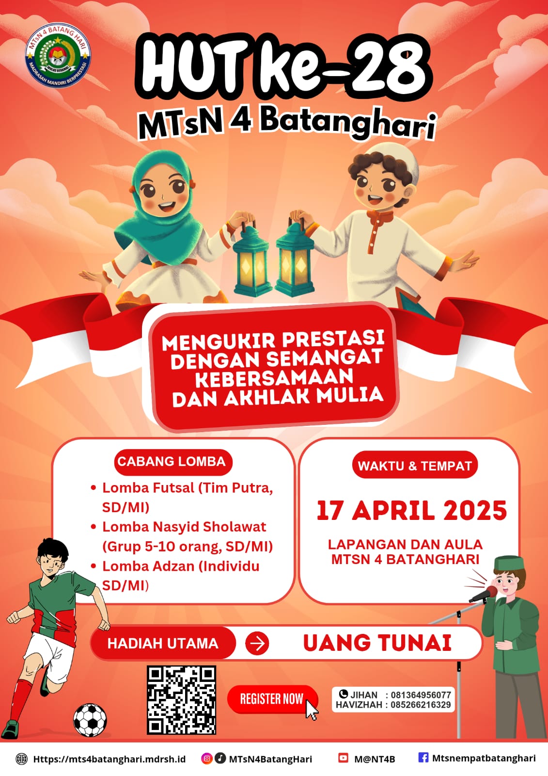 Pembuatan Pamflet HUT ke-28 MTsN 4 Batanghari: Kreativitas dalam Menyemarakkan Acara