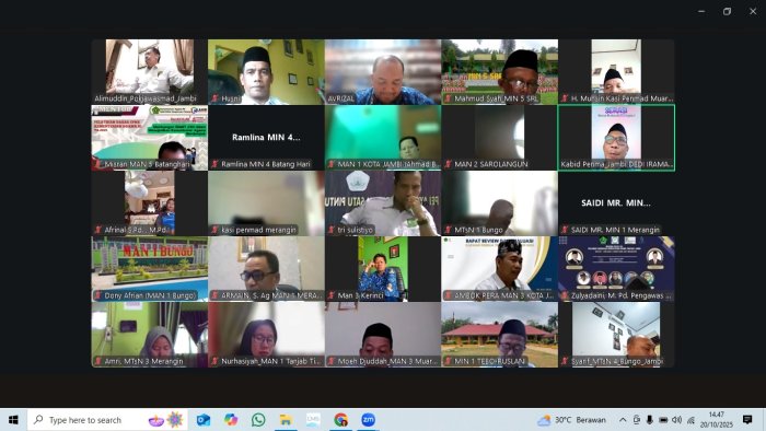 Rencana Kegiatan Sosialisasi kurikulum berbasis cinta melalui Virtual Meeting