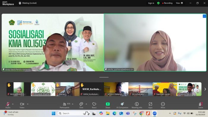 Kepala MTsN 4 Batang Hari Ikuti Sosialisasi KMA 1503, Perkuat Implementasi Kebijakan Madrasah