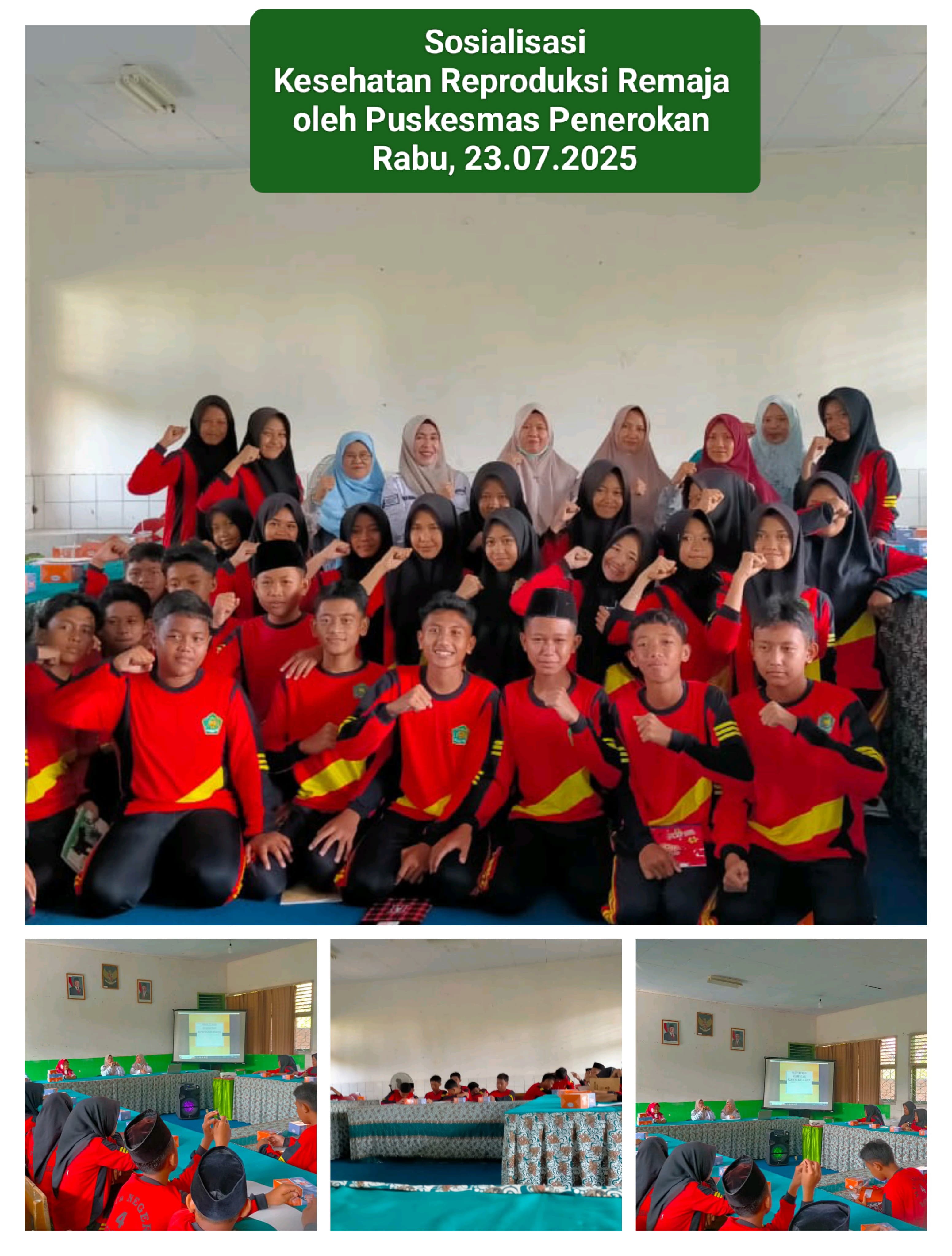 Bangun Kesadaran Sejak Dini, Puskesmas Penerokan Beri Penyuluhan Kesehatan Reproduksi Remaja ke Siswa MTsN 4 Batanghari